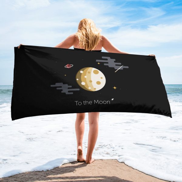 To the Moon (horizontal) — Beach Towel 1